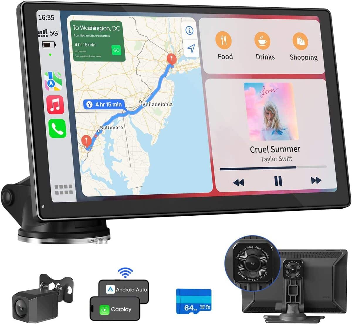 Test : autoradio 9'' Apple Carplay, dashcam 4K et plus