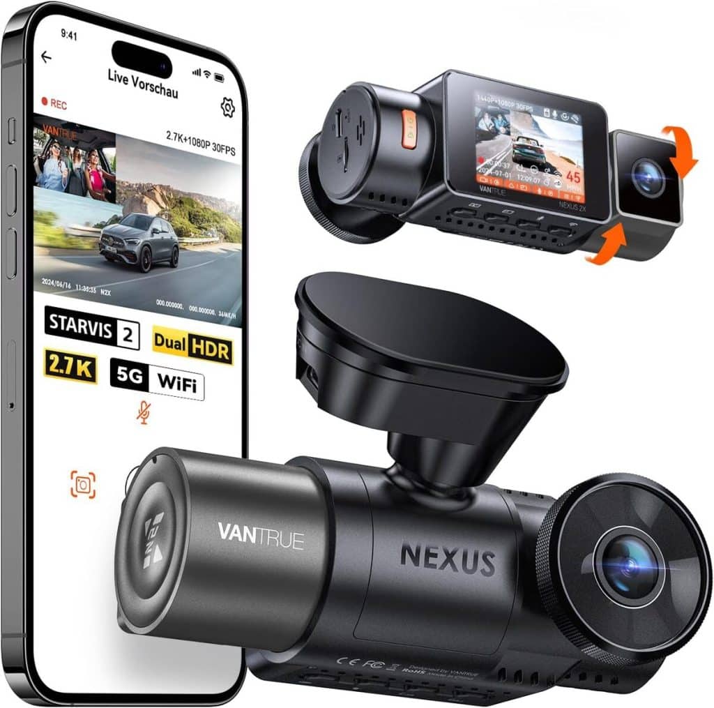Test de la dashcam Vantrue N2X : performance et connectivité en action