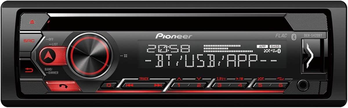 Test du Pioneer DEH-S420BT : autoradio noir performant