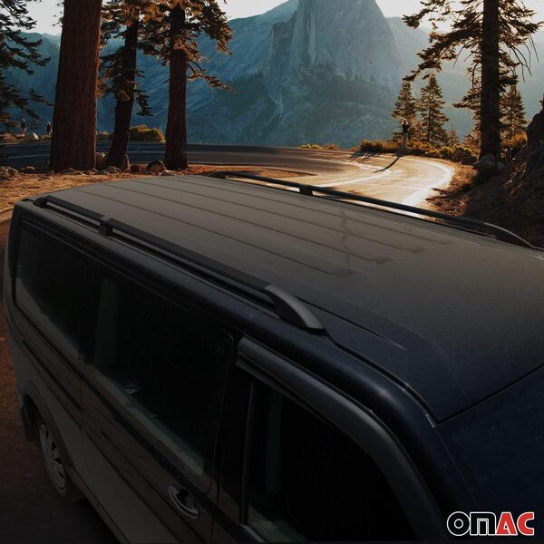 OMAC - Barres de toit - Compatible avec Peugeot Partner Tepee 2008-2018 - En aluminium anodisé - Pour coffre de toit