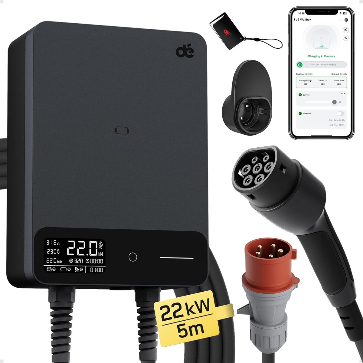 Test de la borne de recharge dé 22kW pour véhicules électriques