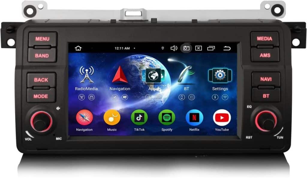 Test de l'autoradio Erisin Android 14 : puissant GPS pour BMW Série 3 E46