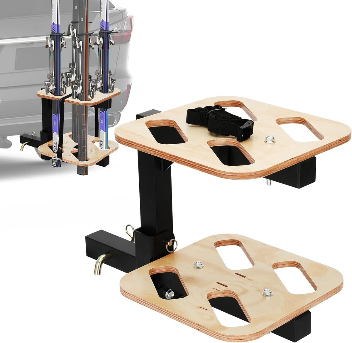 Test du porte-skis pliable en bois 4 paires compact et léger