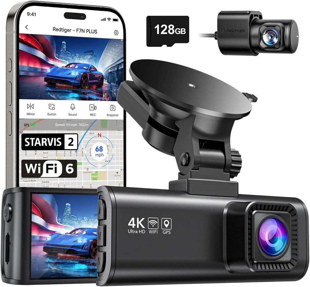 Test : redtiger 4K dashcam voiture vision nocturne et grand angle