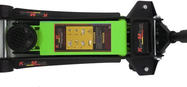 Gef-roy Cric hydraulique Kraft Müller professionnel 2, 25T, Haut. levage 49, 5cm, Levée rapide grâce au système à double-pompe, Noir/Vert