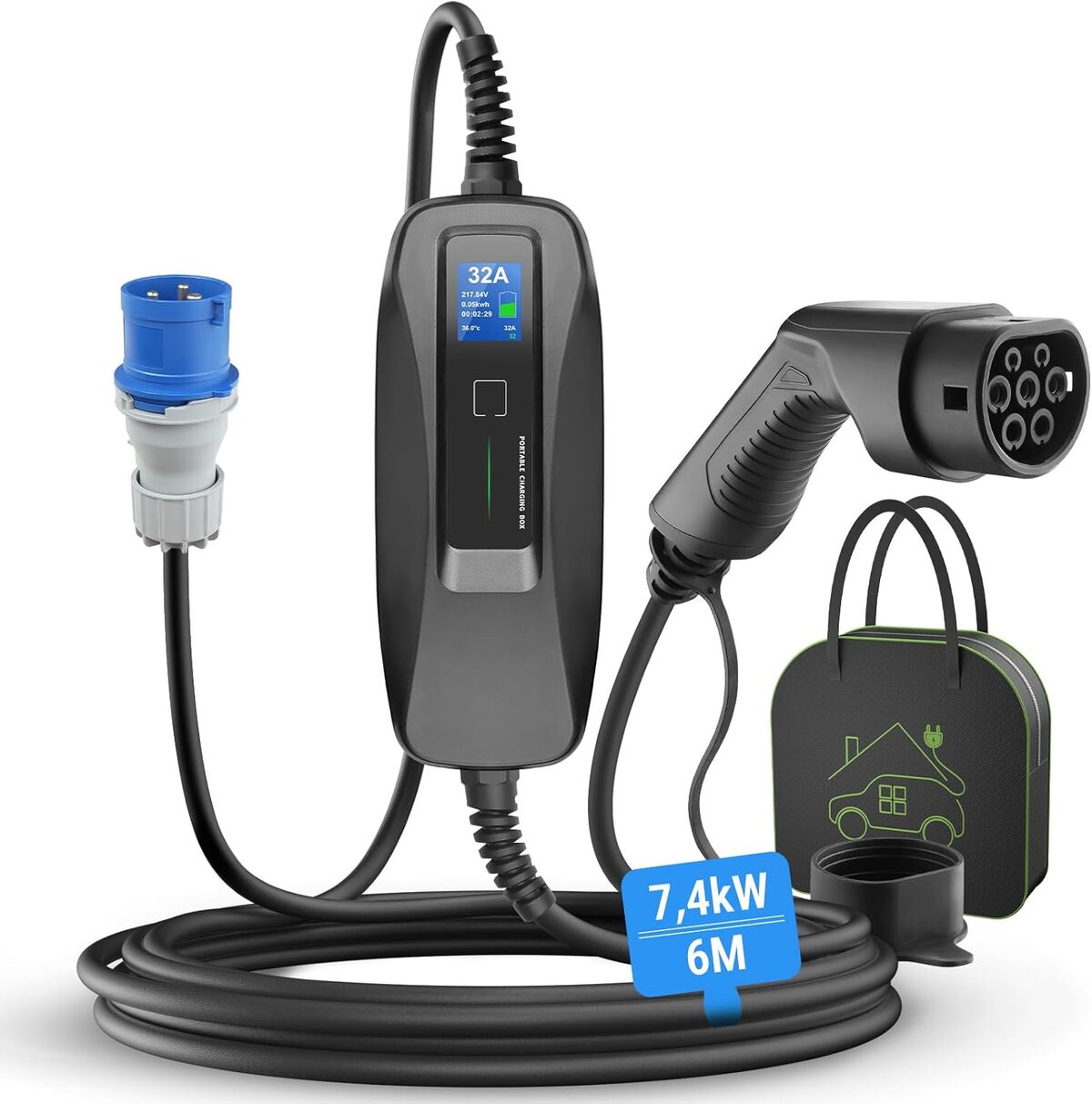 Test : chargeur voiture électrique Wissenergy 7, 4kW, étanchéité IP66