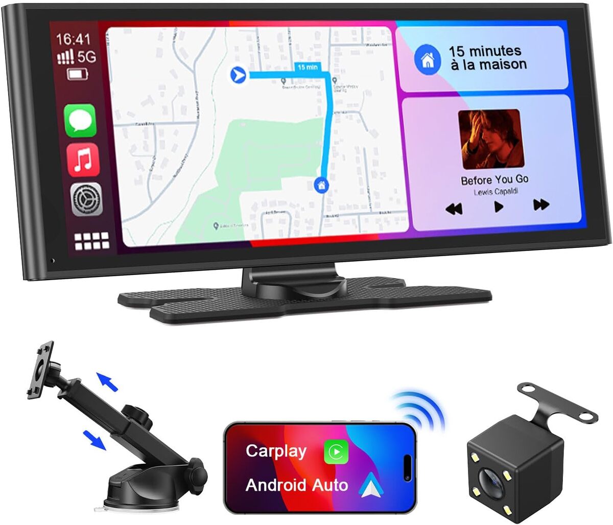 Test de l'écran tactile Avylet 9, 26'' avec Apple Carplay et caméra de recul