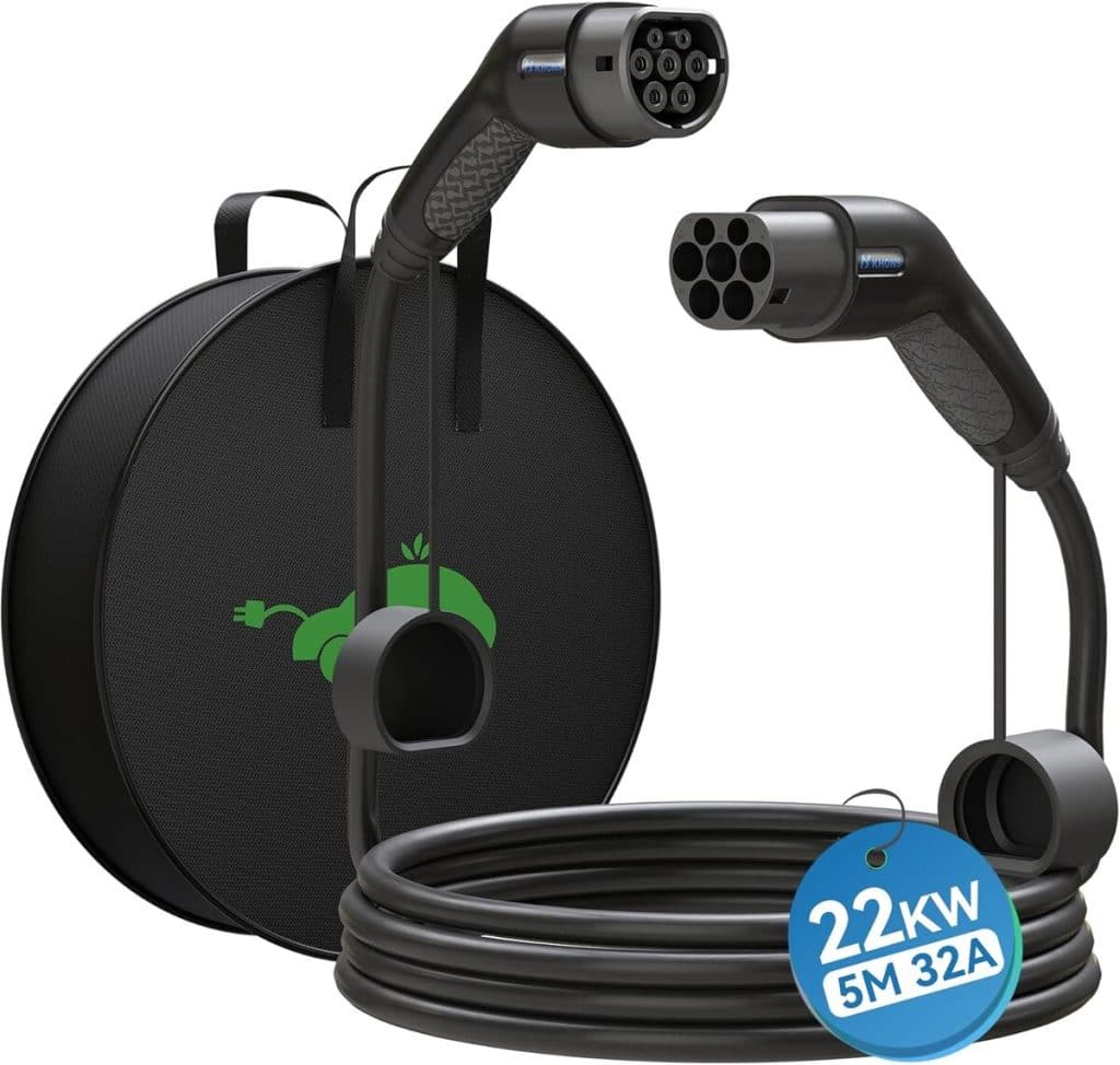 Test du câble HiEVcar Type 2 22 KW 32 A pour voiture électrique