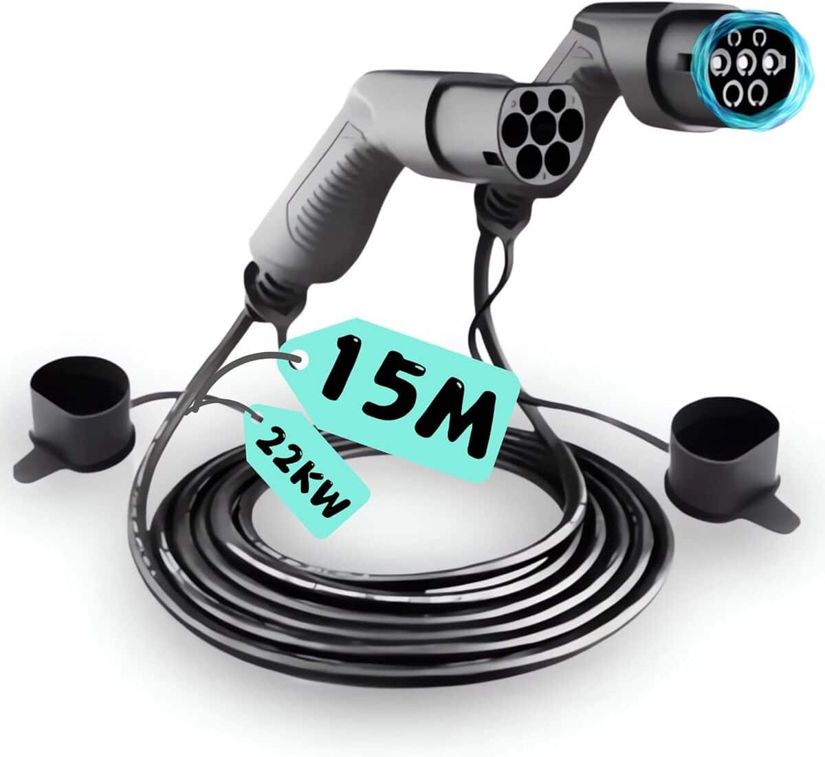 Test du cable Loady pour recharge voiture électrique : triphasé 22kW détaillé