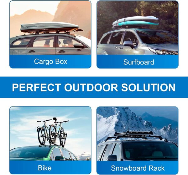 FengYu Barres transversales de Toit pour Jeep Renegade 2015-2022, Rails de Toit en Aluminium, Barres transversales, Porte-Bagages, Panier de Ski, Porte-Bagages