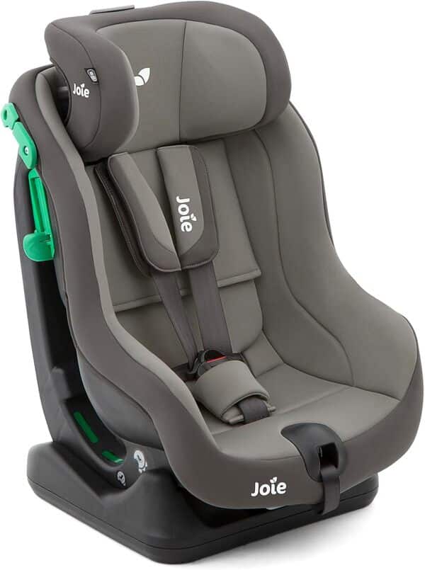Joie - Steadi R129 - Siège Auto Évolutif Bébé 0 à 4 Ans - Dos à La Route et Face à La Route - Harnais 5 Points - Sécurité R129 Intelli-Fit - Têtière Réglable - Housse Lavable - Couleur Cobble stone
