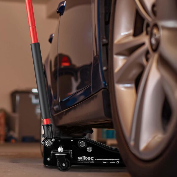 XPOtool Cric hydraulique de Plancher manœuvrable de 3T Poids 29 kg Hauteur de Levage 85-500mm avec Piston Double Levage Voiture Garage Atelier Cric de Sol Accessoires de Garage et Atelier Auto