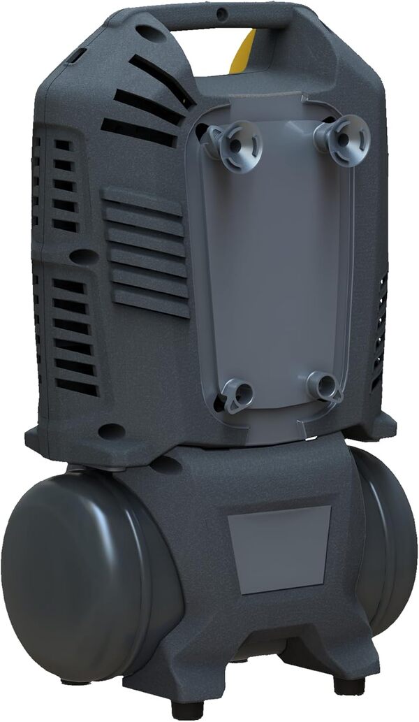 SCHNEIDER PackMaster Compresseur portable en mallette 6 litres, compresseur sans huile avec tuyau flexible, pression maximale : 8 bar, puissance : 1,5 ch, niveau sonore : 88 dB LWA