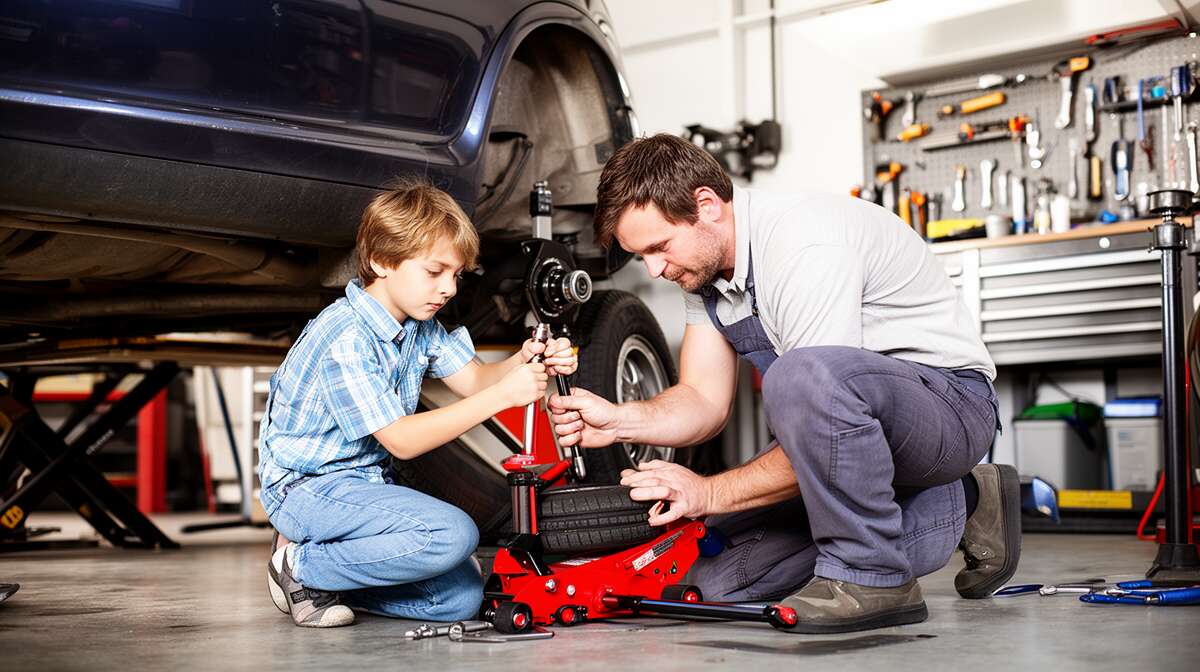 Comment initier les enfants &agrave; l'entretien automobile