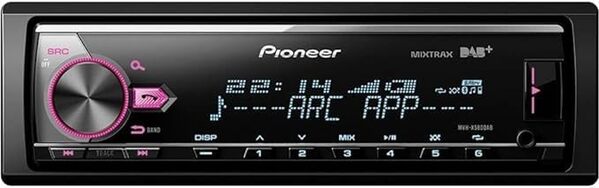 Pioneer MVH-X580DAB | Autoradio 1DIN avec RDS | DAB / DAB + | Bluetooth | USB | Entrée AUX | Mains libres Bluetooth | Compatible avec Android et iPod / iPhone