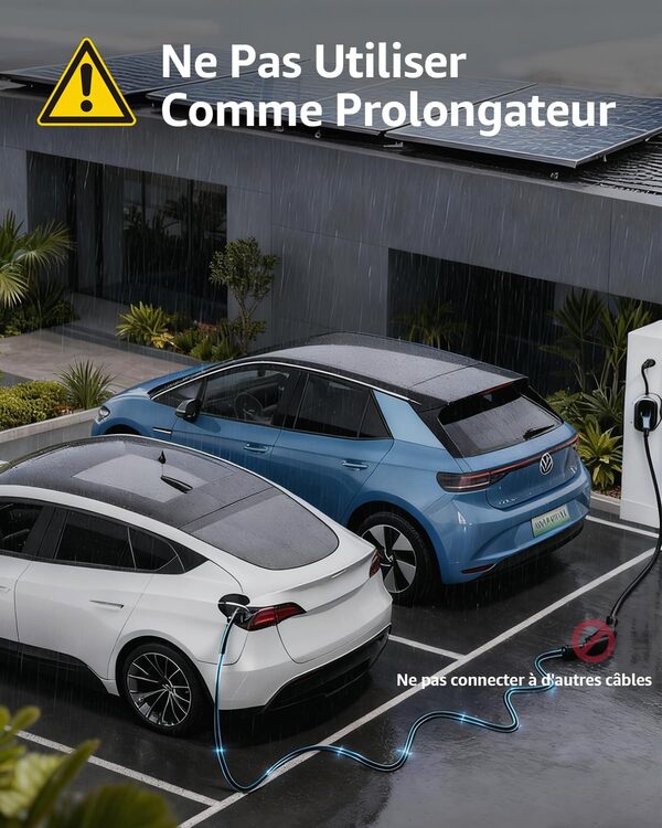 bokman Câble Recharge Voiture Electrique, Câble Type 2 (22kW/ 15 Mètres/Monophasée/ 32A) Câble Recharge Type 2 Rapide Compatible avec BEV/PHEV