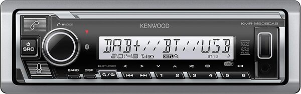 Kenwood autoradio Marine, USB, iPhone, Bluetooth, Dab+, KMR-M508DAB, Noir