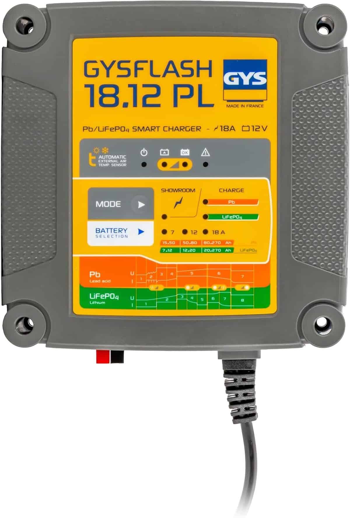 Test : chargeur de batterie intelligent GYS GYSFLASH 18.12 PL