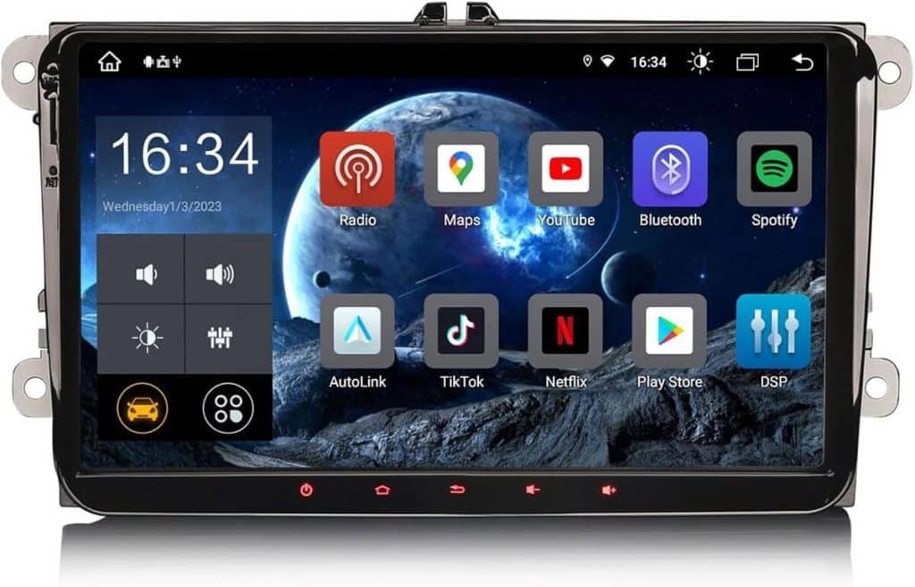 Test de l'autoradio Erisin 9 pouces 4Go+64Go Android 14 pour VW et Seat