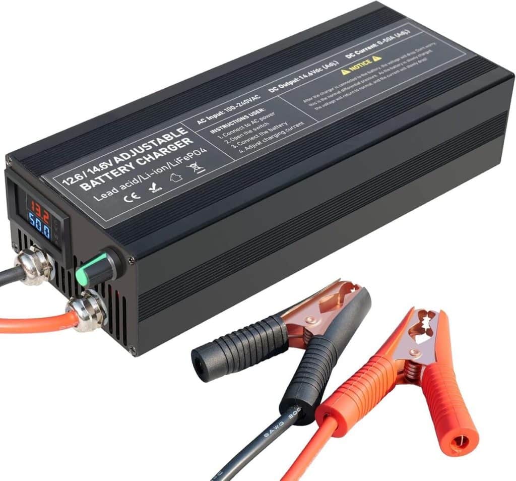 Test du chargeur LiFePO4 14, 6V 50A : performance ultra-rapide pour batteries lithium