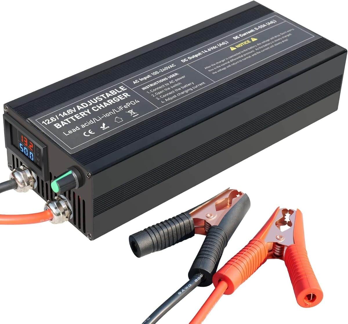 Test du chargeur LiFePO4 14, 6V 50A : performance ultra-rapide pour batteries lithium