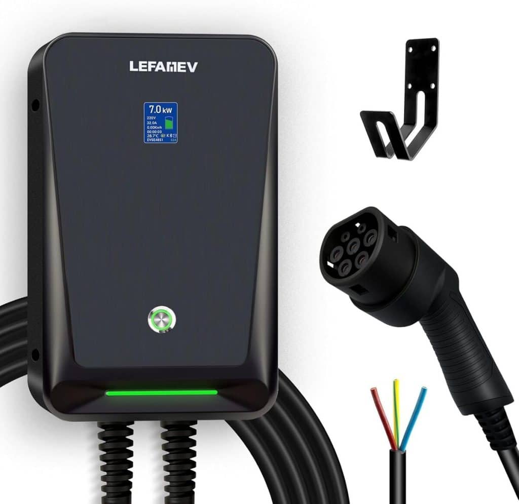 Test du chargeur voiture électrique 7 kW Type 2 Wallbox avec écran LCD