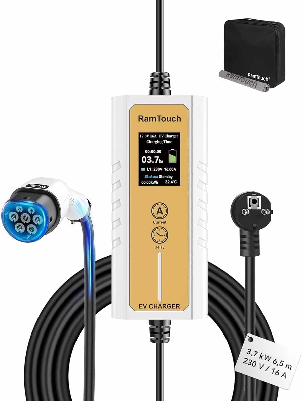 Test du chargeur voiture RamTouch 3, 7 KW : recharge flexible et programmée