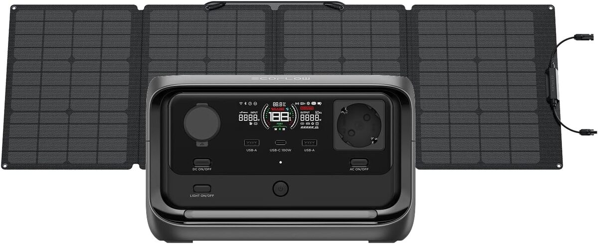 Test : station électrique EF ECOFLOW RIVER 3 Plus avec panneau solaire