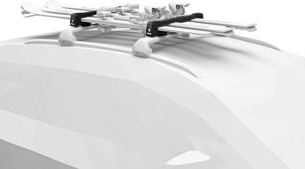 Thule SnowPack M, Porte-skis élégant et aérodynamique, conçu pour tout type de skis et de snowboards, Noir