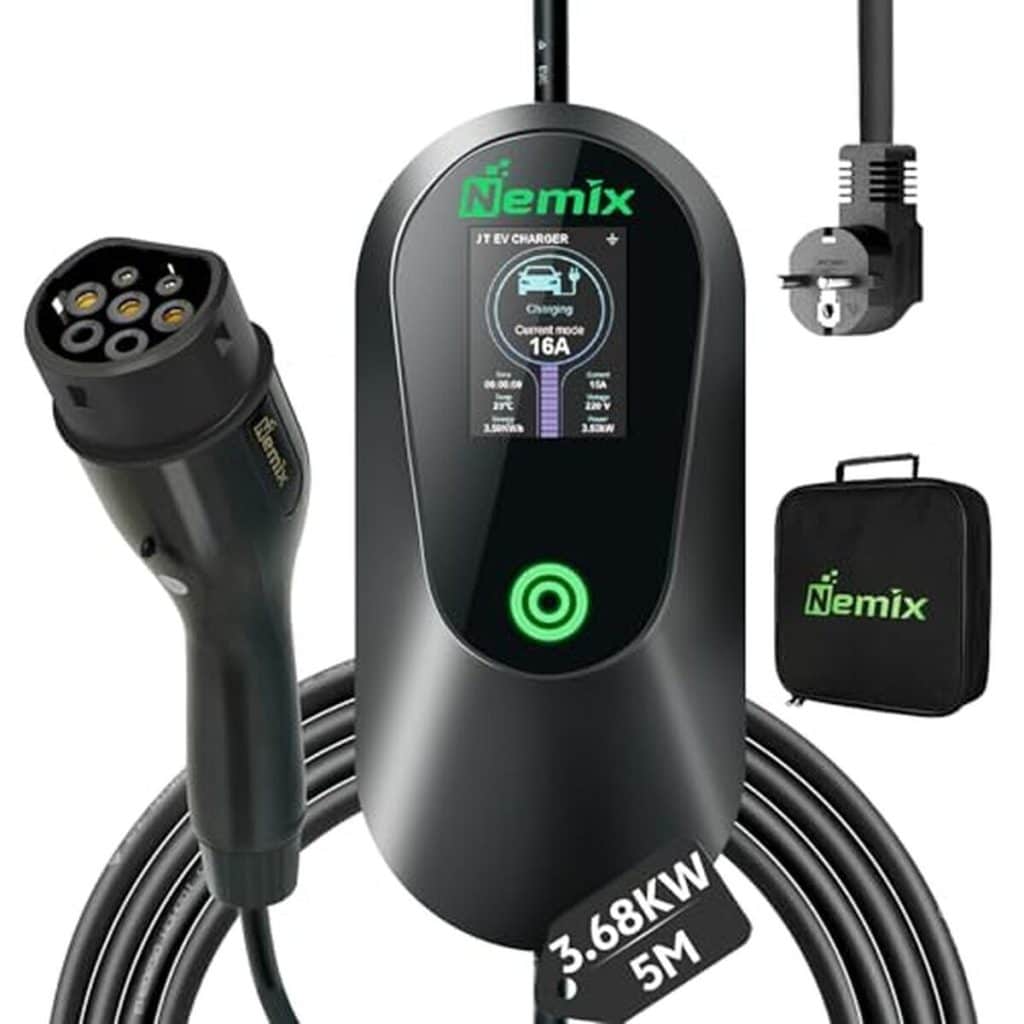 Test câble de recharge Nemix Type 2 : écran HD et charge programmable