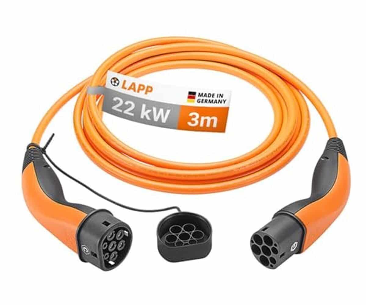 Test du câble recharge rapide Lapp Mobility 22kW pour voiture électrique