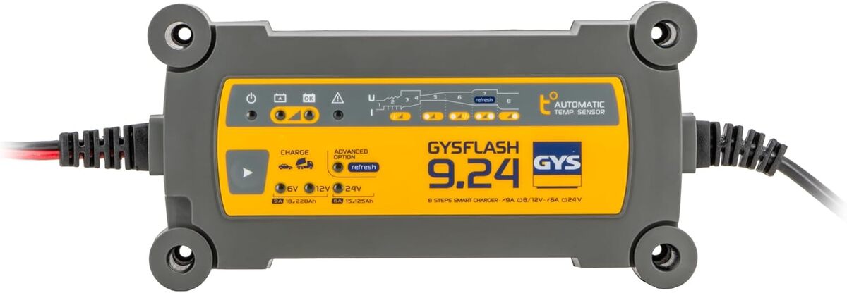 Test du GYS GYSFLASH 9.24 : chargeur intelligent pour véhicules 6V/12V/24V