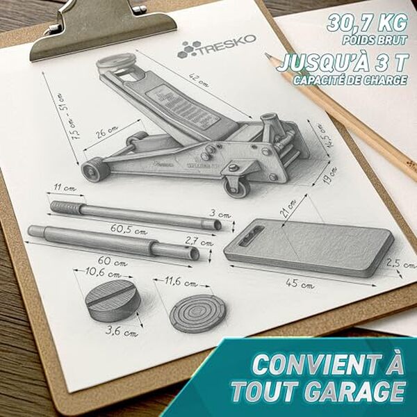 Découvrez le cric hydraulique Tresko 3 T : un outil performant et pratique pour vos travaux de levage. Explorez ses avantages et facilitez vos opérations avec efficacité et sécurité.
