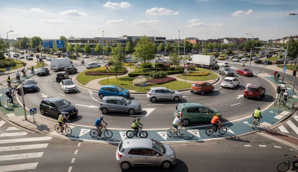 Comment appliquer les règles de priorité dans un rond-point ?