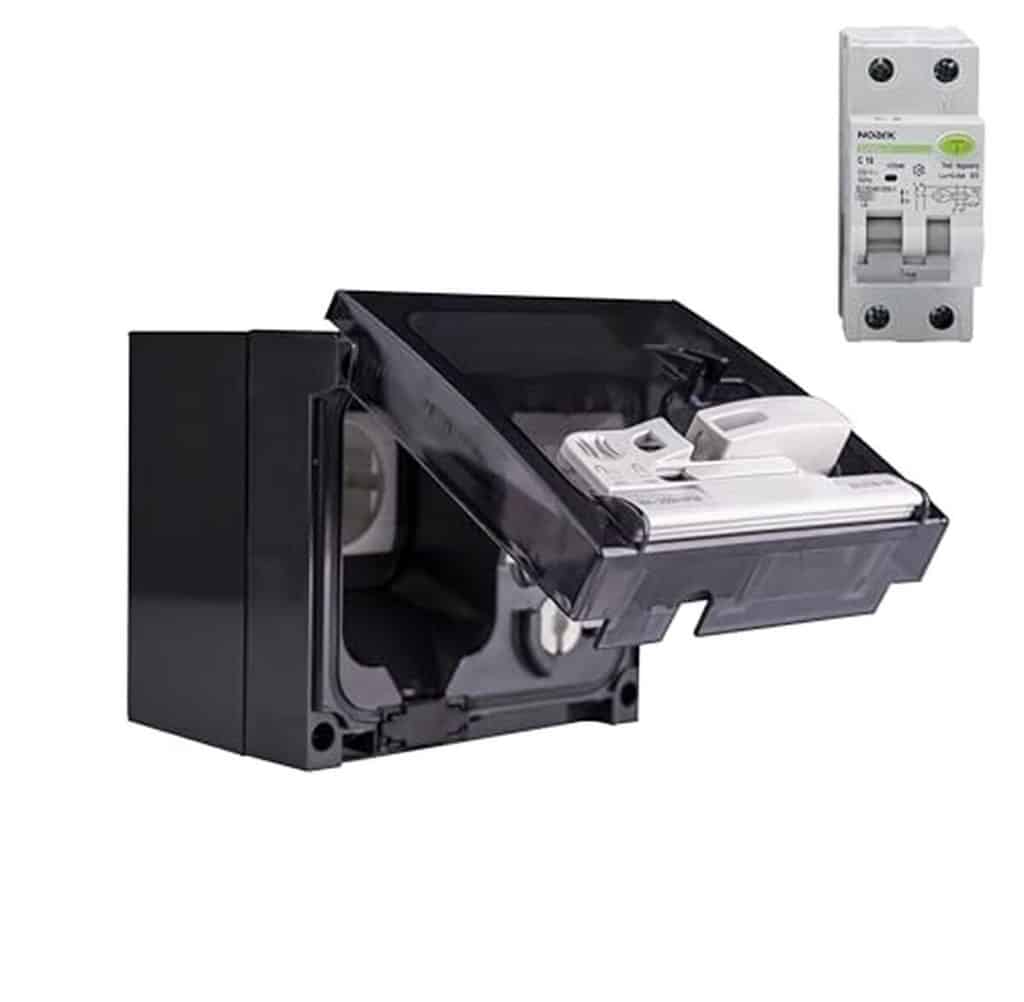 Test de la prise électrique IP54 FI/LS 20A pour véhicule - Noir + 76489