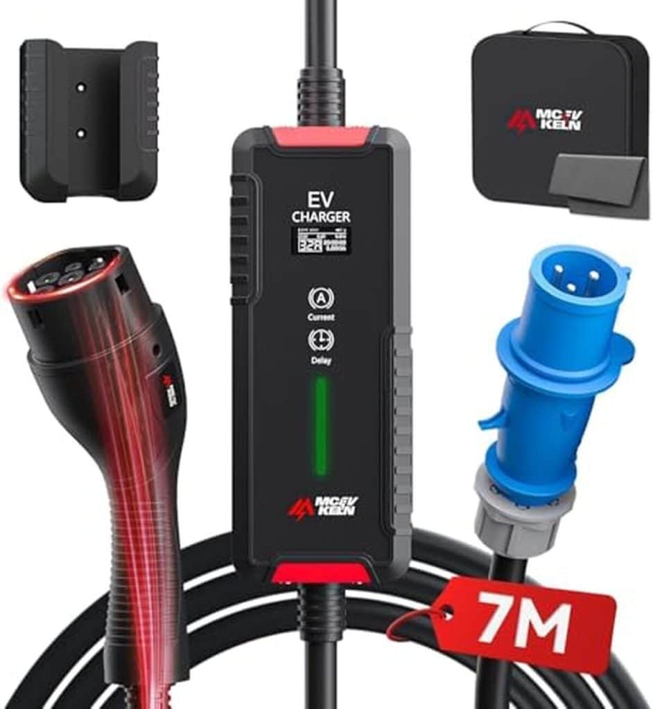 Test du chargeur MCEVKELN Type 2 7kW avec câble 7m