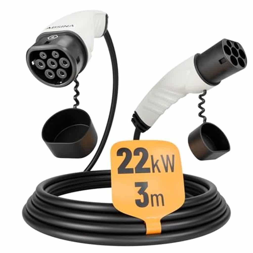 Test : câble de recharge ABSINA 22kW & 32A pour voiture électrique