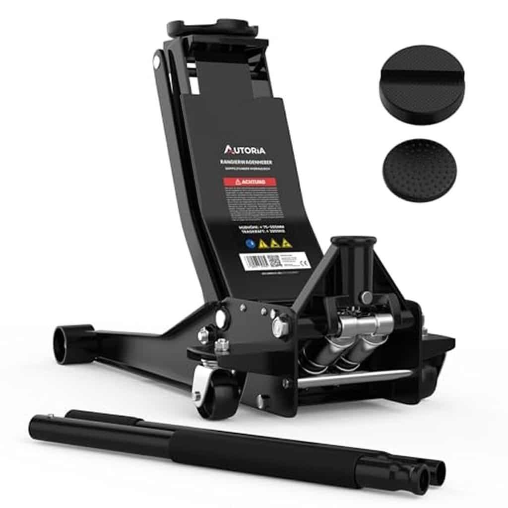 Test du cric hydraulique 3T plat : puissance et maniabilité