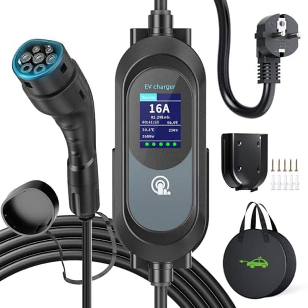 Essai : chargeur mural eVJUICION 15m 3, 68KW avec écran LED