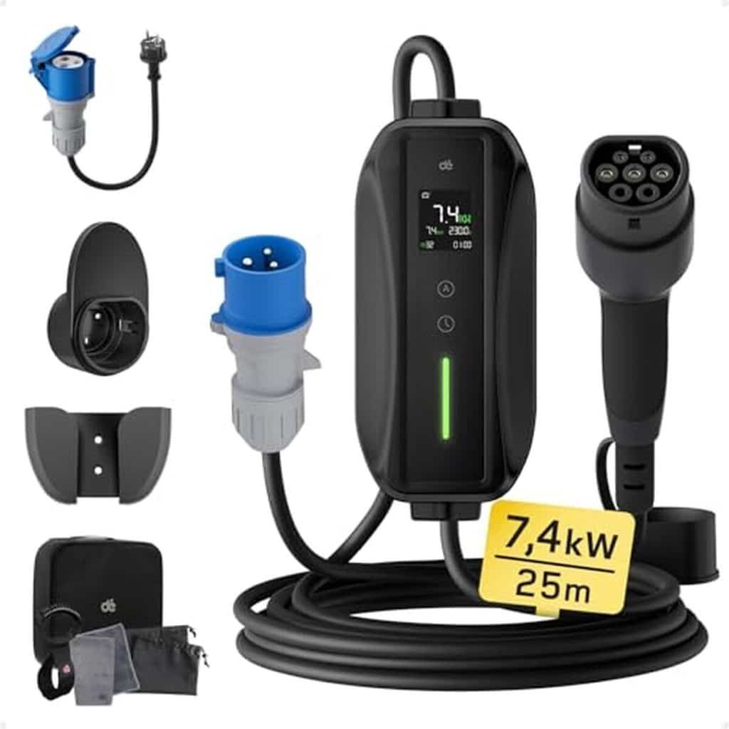 Test du chargeur voiture électrique P17 7, 4kW avec écran numérique