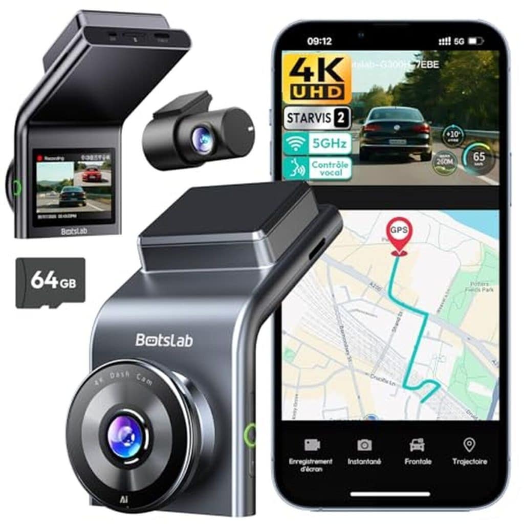 Test : dashcam BOTSLAB 4K avec GPS et vision nocturne