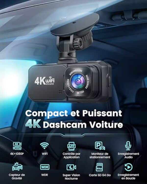 Découvrez notre test détaillé de la dashcam Rmana 4K+1080P : qualité vidéo exceptionnelle, enregistrement dual et fonctionnalités de sécurité pour protéger votre véhicule.