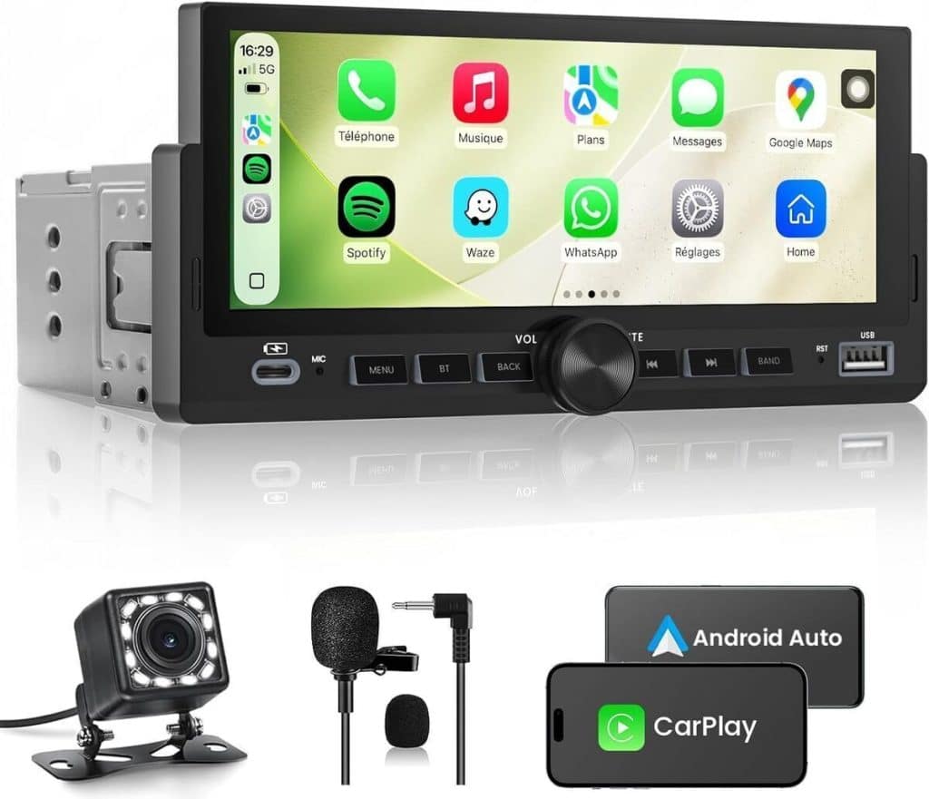 Test autoradio 1 DIN : carPlay, bluetooth et GPS intégrés