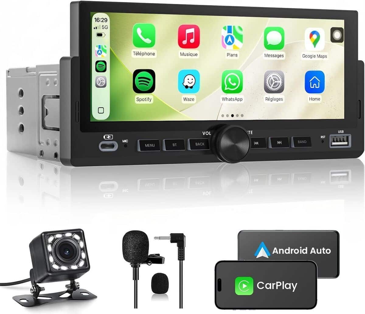 Test autoradio 1 DIN : carPlay, bluetooth et GPS intégrés