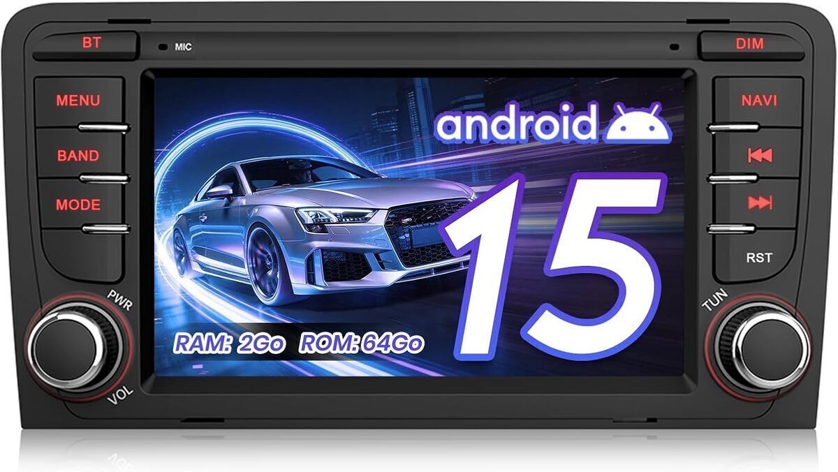 Test de l'autoradio Awesafe Android 13 pour Audi A3 : écran 7 pouces et CarPlay intégré