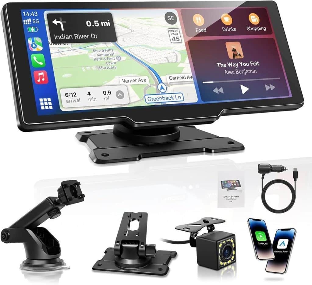Test carpeer écran Carplay 10, 26" avec caméra et navigation intégrée