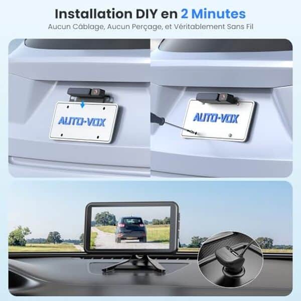 Découvrez notre test détaillé de la caméra de recul sans fil AUTO-VOX Solar avec moniteur 5 pouces. Installation facile, performances et avis complet pour sécuriser votre véhicule.