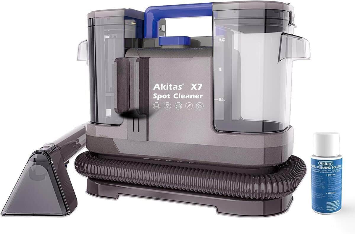 Test Akitas X7 600W : shampouineuse canapé puissante et autonome
