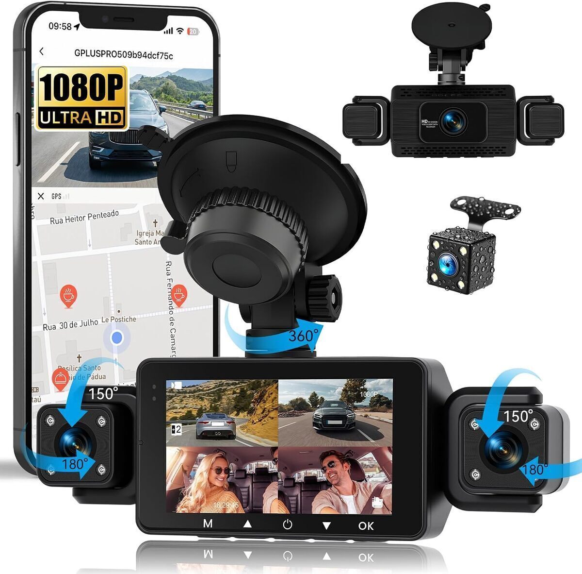 Test de la dashcam SIXWIN 4 canaux : vision 360° et surveillance 24/7