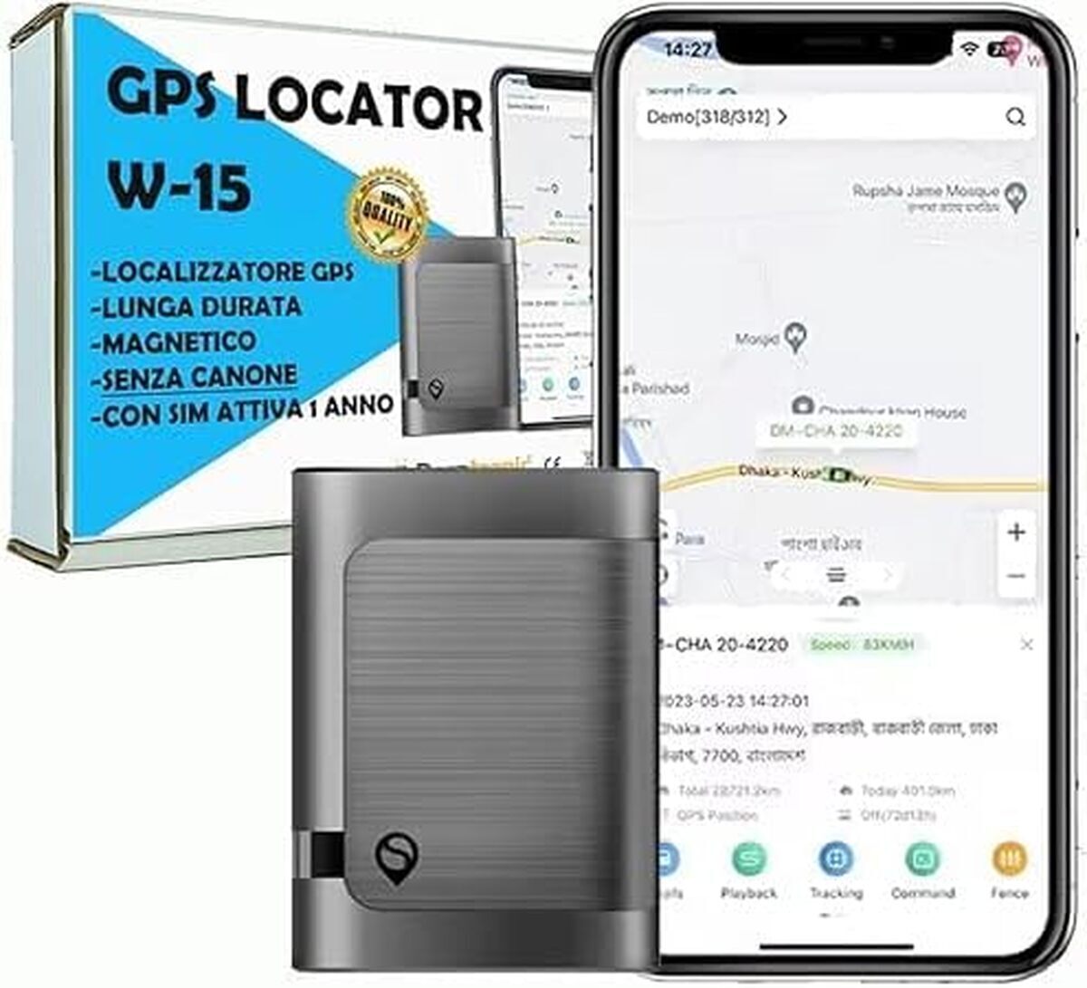 Test du localisateur GPS antivol W15 : longue durée, sim anonyme active